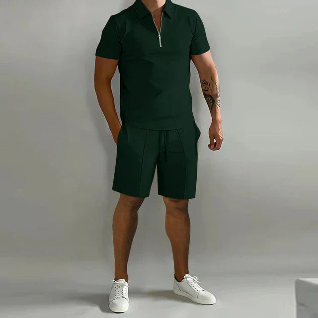 Caspar - Frisse Mannen polo en shortset voor een moeiteloze zomerstijl