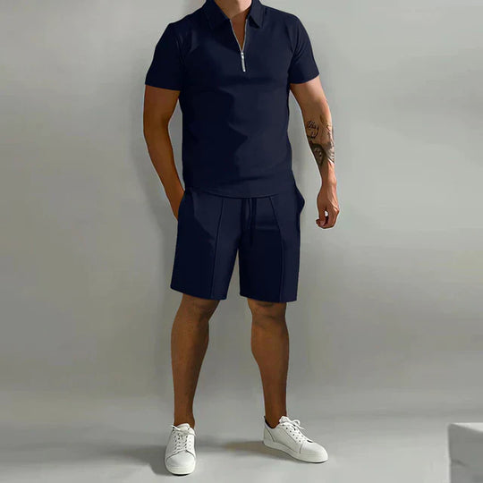 Caspar - Frisse Mannen polo en shortset voor een moeiteloze zomerstijl