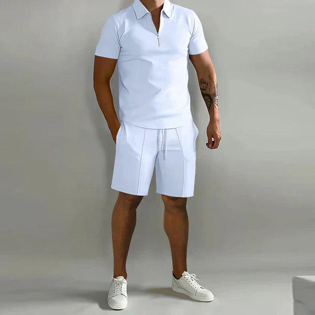 Caspar - Frisse Mannen polo en shortset voor een moeiteloze zomerstijl