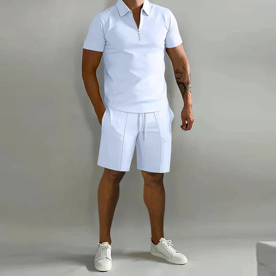 Caspar - Frisse Mannen polo en shortset voor een moeiteloze zomerstijl
