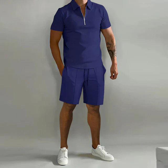Caspar - Frisse Mannen polo en shortset voor een moeiteloze zomerstijl