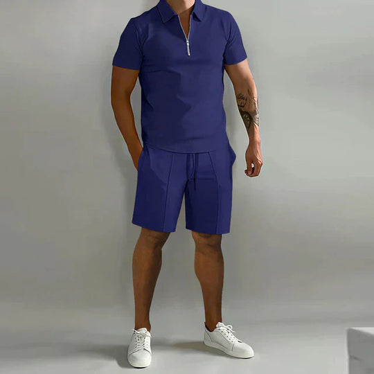 Caspar - Frisse Mannen polo en shortset voor een moeiteloze zomerstijl