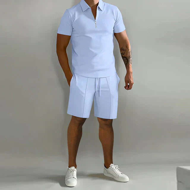 Caspar - Frisse Mannen polo en shortset voor een moeiteloze zomerstijl