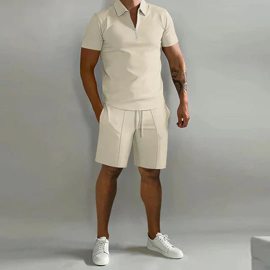 Caspar - Frisse Mannen polo en shortset voor een moeiteloze zomerstijl