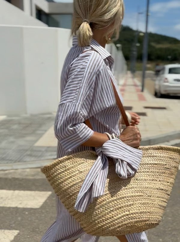 Variant image for Dames Maxi Jurk Ademend Linnen met Doorknoopsluiting - Vivienne-22