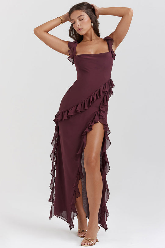 Dames Zomerjurk Elegante Ruches met Zijsplit - Adriana-3