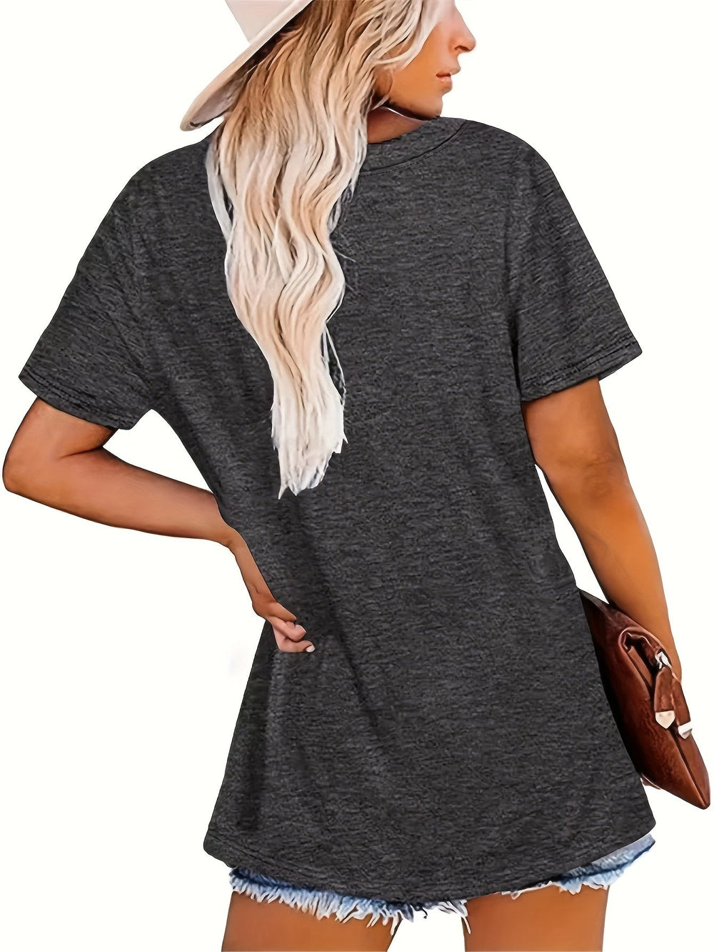 Dames T-shirt Vintage Bloemenprint Casual Loose Fit - Olyssia-3