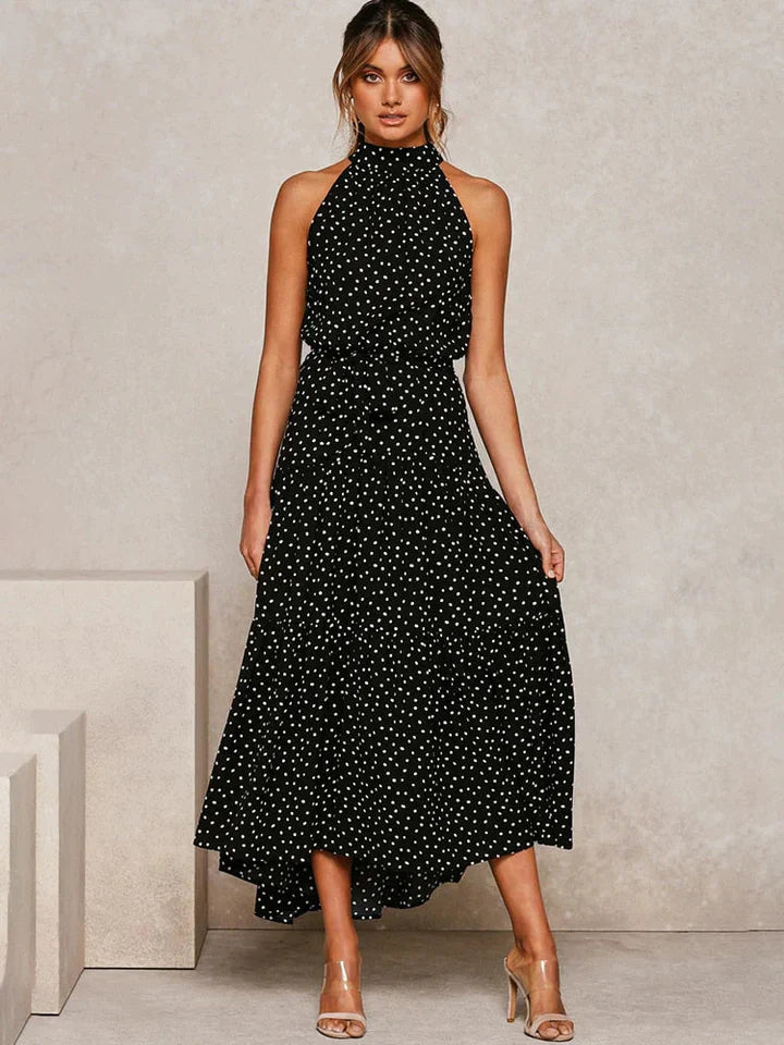 Dames Zomerjurk met Stippenprint Comfortabele Pasvorm - Emma-6
