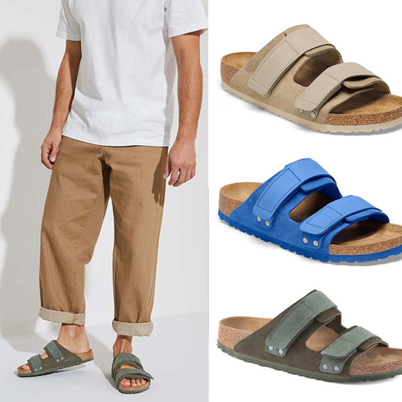 Heren en Dames Kurk Sandalen Dubbel Klittenband Comfortabel Design - Arnold-2