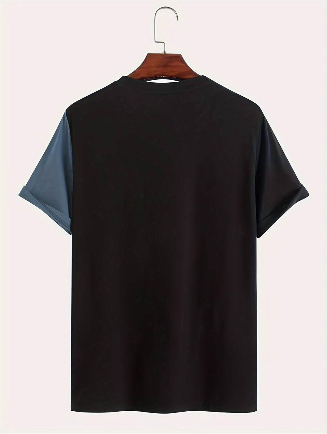 Heren T-shirt Contrastkleurige Patchwork en Moderne Print - Daan-6