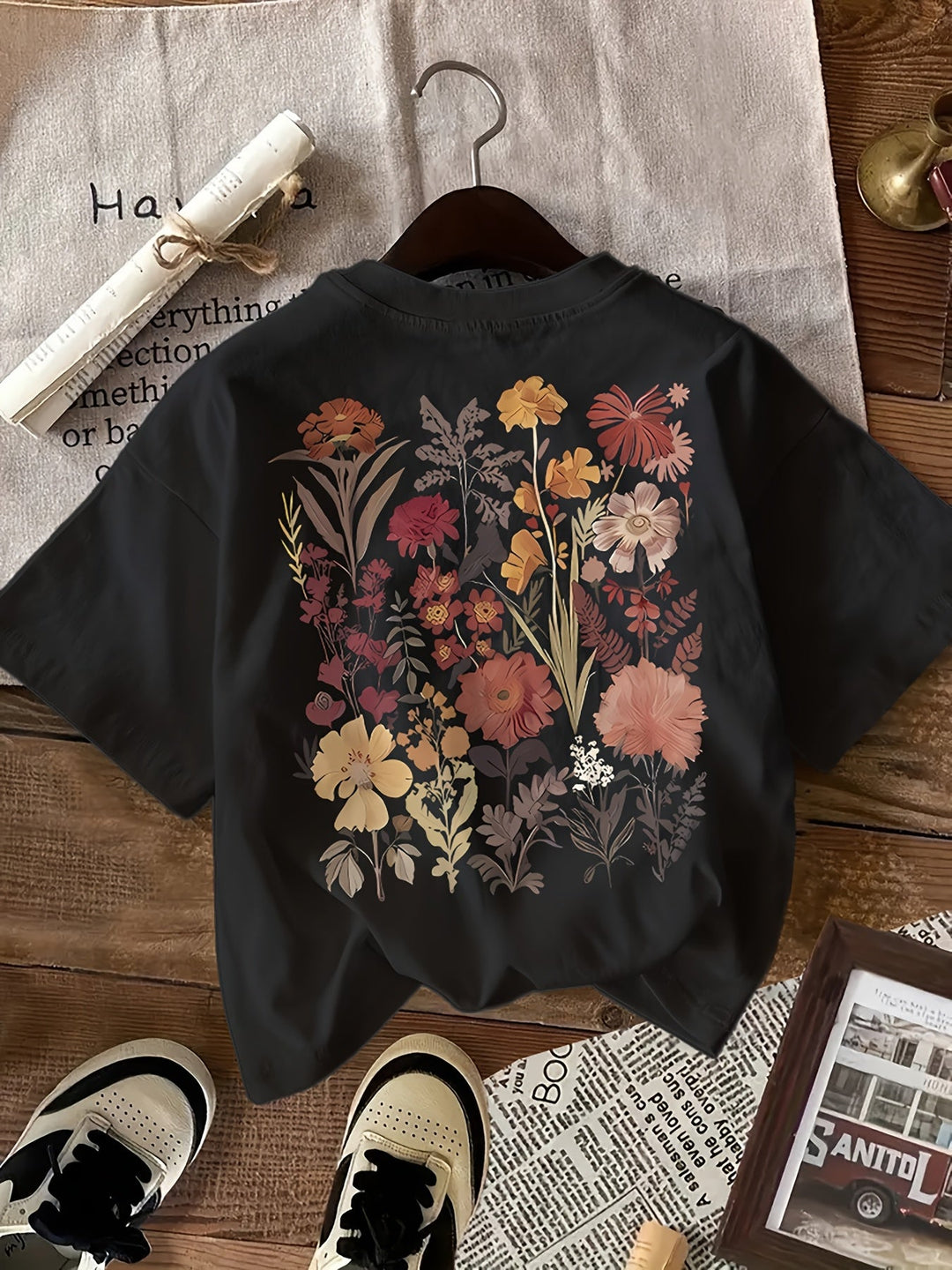 Dames T-Shirt Gebloemd Korte Mouwen Ronde Hals - Floral Charm-6