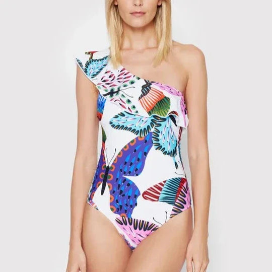 Variant image for Dames Badpak met Ruches Elegante Snit voor Strand en Zwembad - Claudia-1