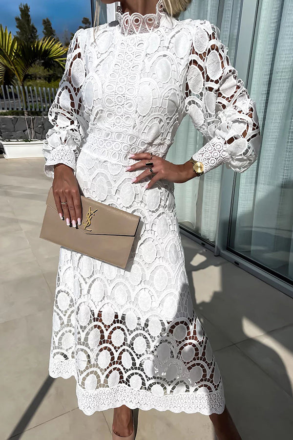 Dames Elegante Zomerjurk Luchtig Kant Ontwerp - Charlene-2