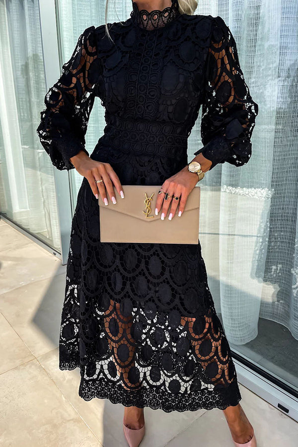 Dames Elegante Zomerjurk Luchtig Kant Ontwerp - Charlene-5
