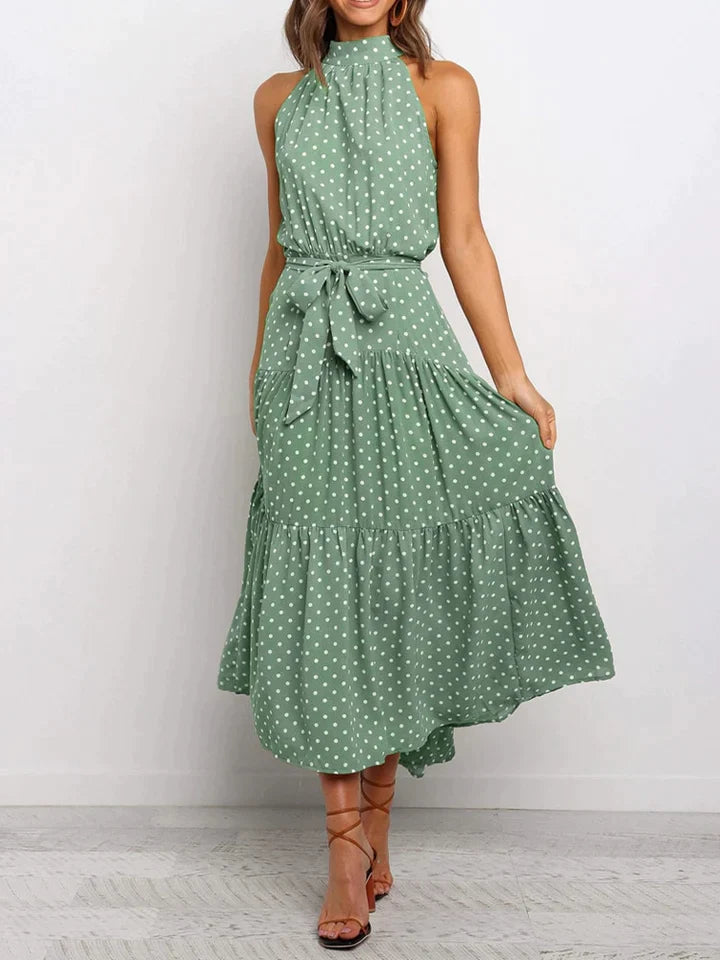 Dames Zomerjurk met Stippenprint Comfortabele Pasvorm - Emma-1