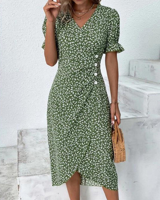 Dames Zomerjurk Bloemenprint Comfortabel en Ademend - Maria-3
