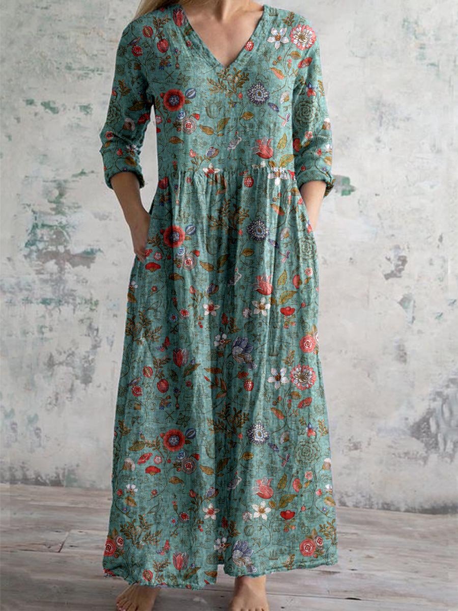 Calista | V-hals bloemenjurk 2