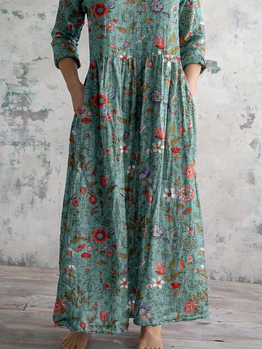Calista | V-hals bloemenjurk 3