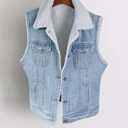 Trendy en stijlvol denim vest - Claire
