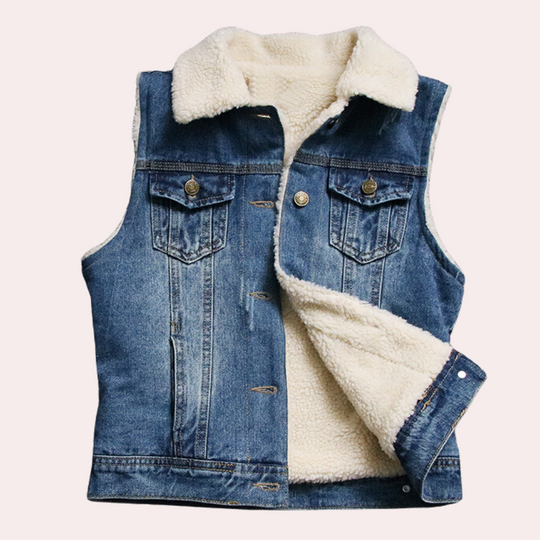 Trendy en stijlvol denim vest - Claire