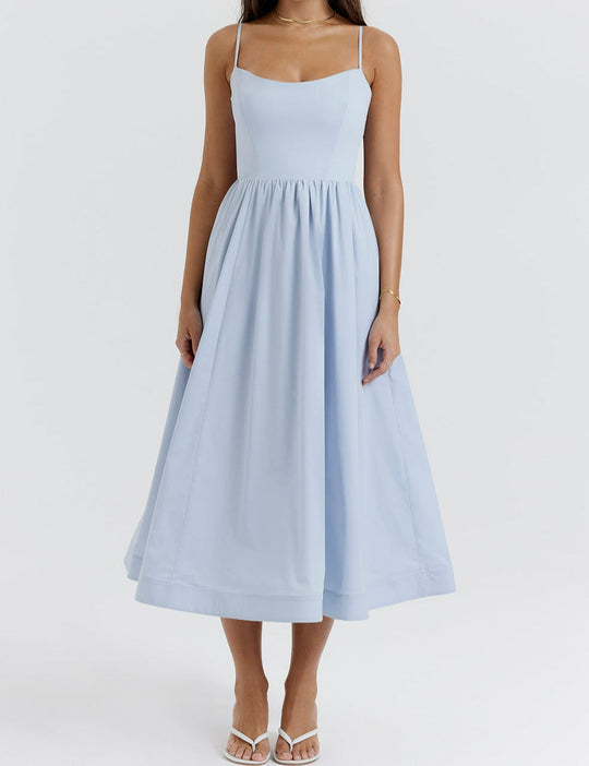 Variant image for Dames Strapless A-Lijn Midi Jurk Elegante Pasvorm voor Gala - Maike-4