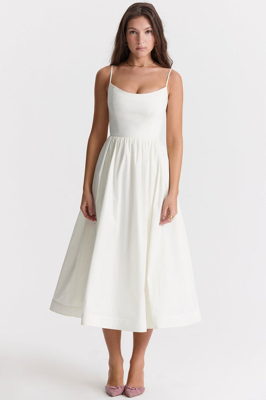Variant image for Dames Strapless A-Lijn Midi Jurk Elegante Pasvorm voor Gala - Maike-7
