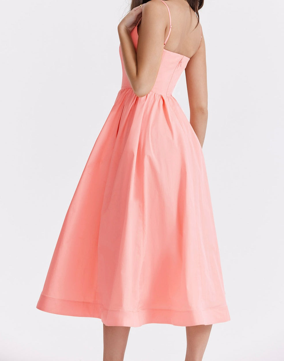 Dames Strapless A Line Midi Elegante Pasvorm Jurk voor Gala - Maike