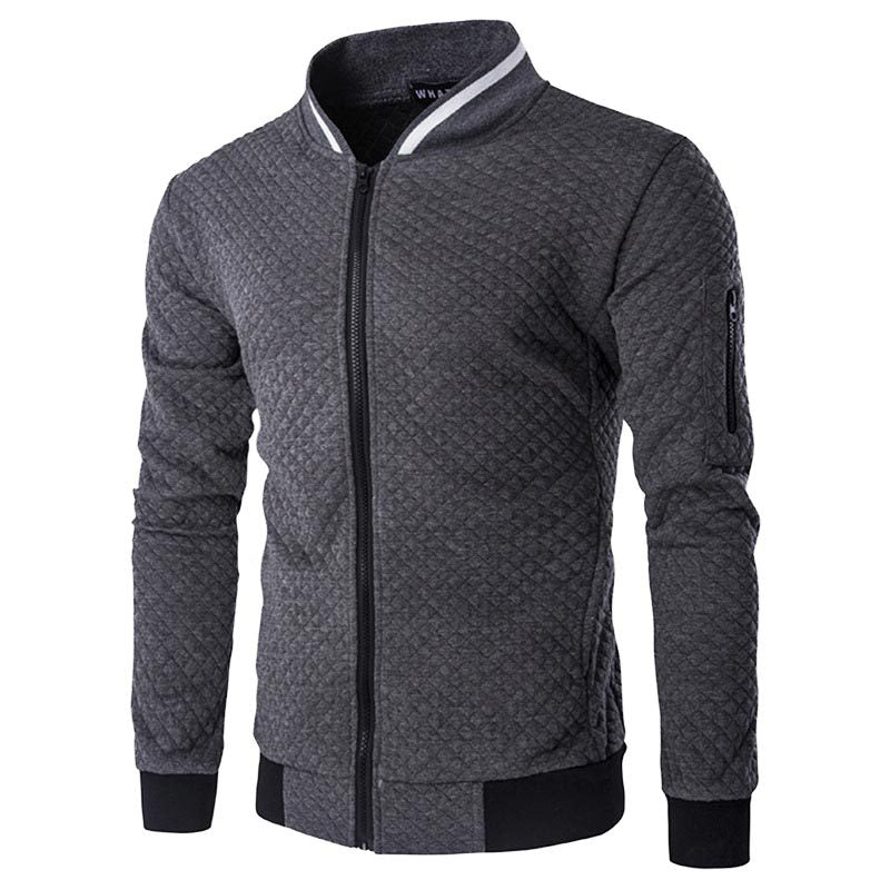 Simon - Trendy geruit gilet met opstaande kraag