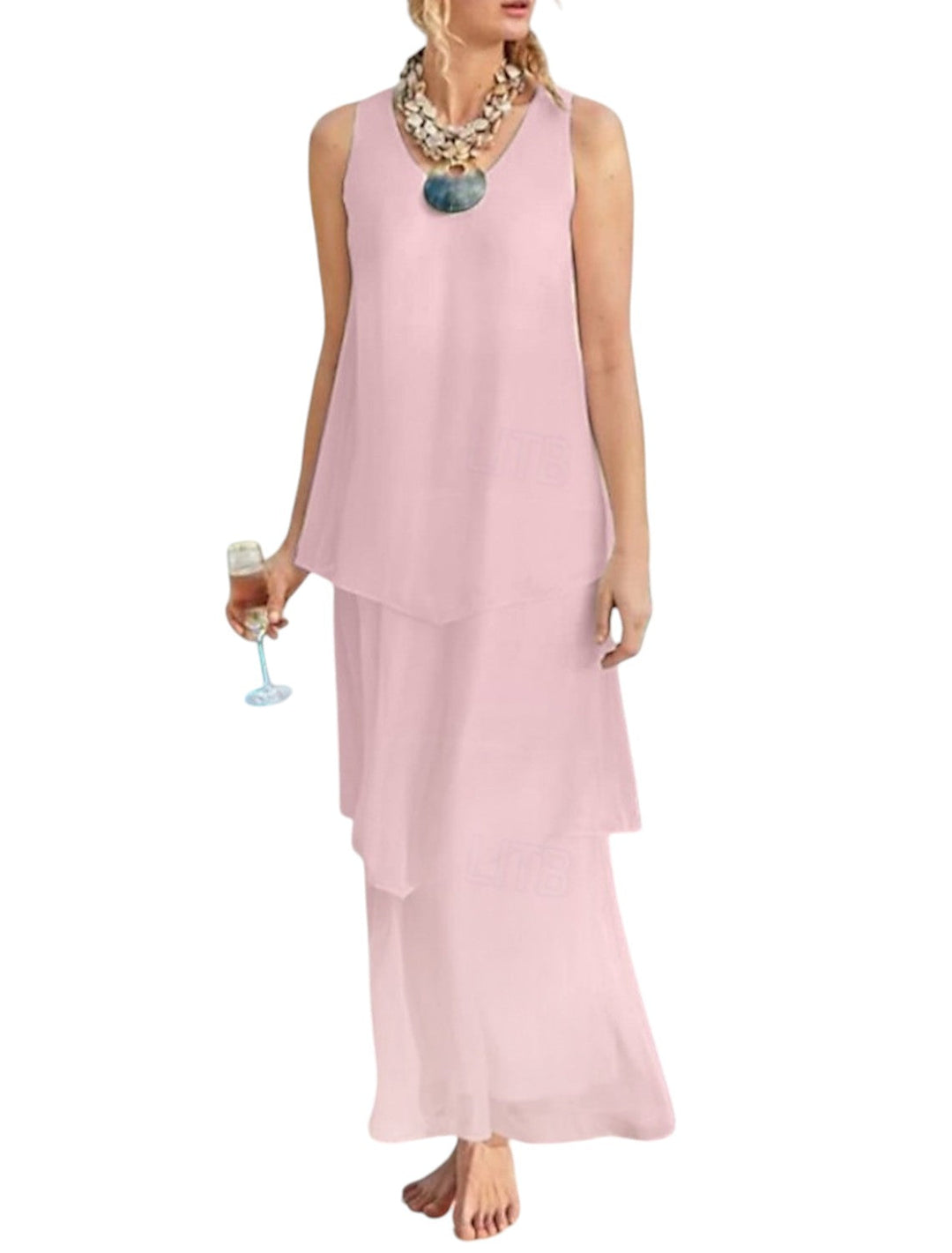 Variant image for Dames Lange Zomerjurk Elegante Flatterende Pasvorm - Lisa-21