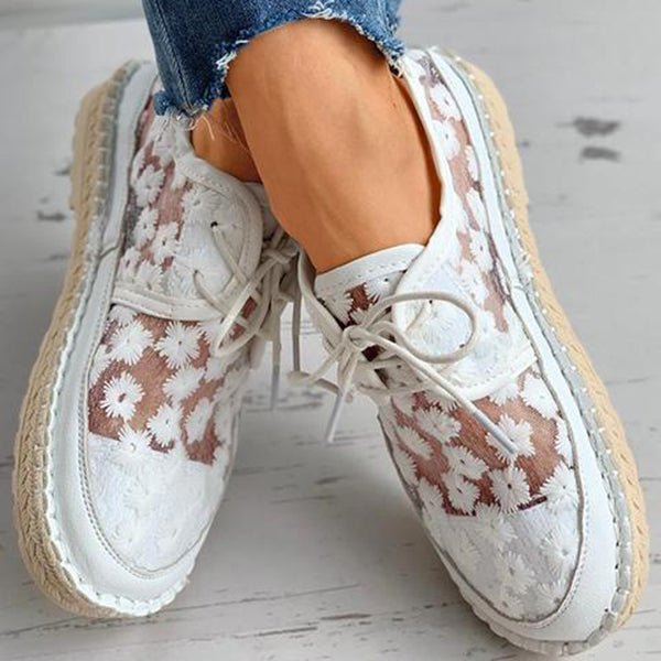 Dames Sneakers Elegant Geborduurd Mesh Ontwerp - Iris-6