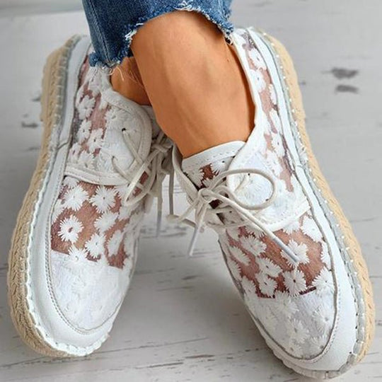 Dames Sneakers Elegant Geborduurd Mesh Ontwerp - Iris-6