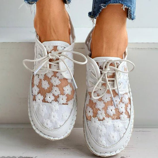 Variant image for Dames Sneakers Elegant Geborduurd Mesh Ontwerp - Iris-1