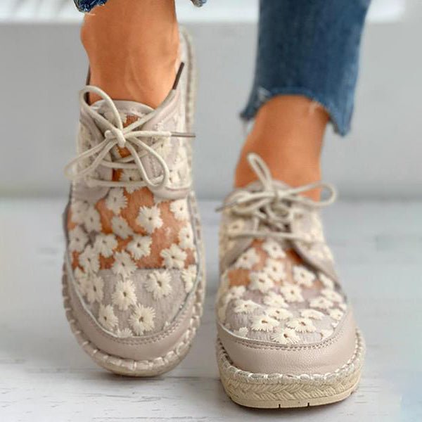 Dames Sneakers Elegant Geborduurd Mesh Ontwerp - Iris-3