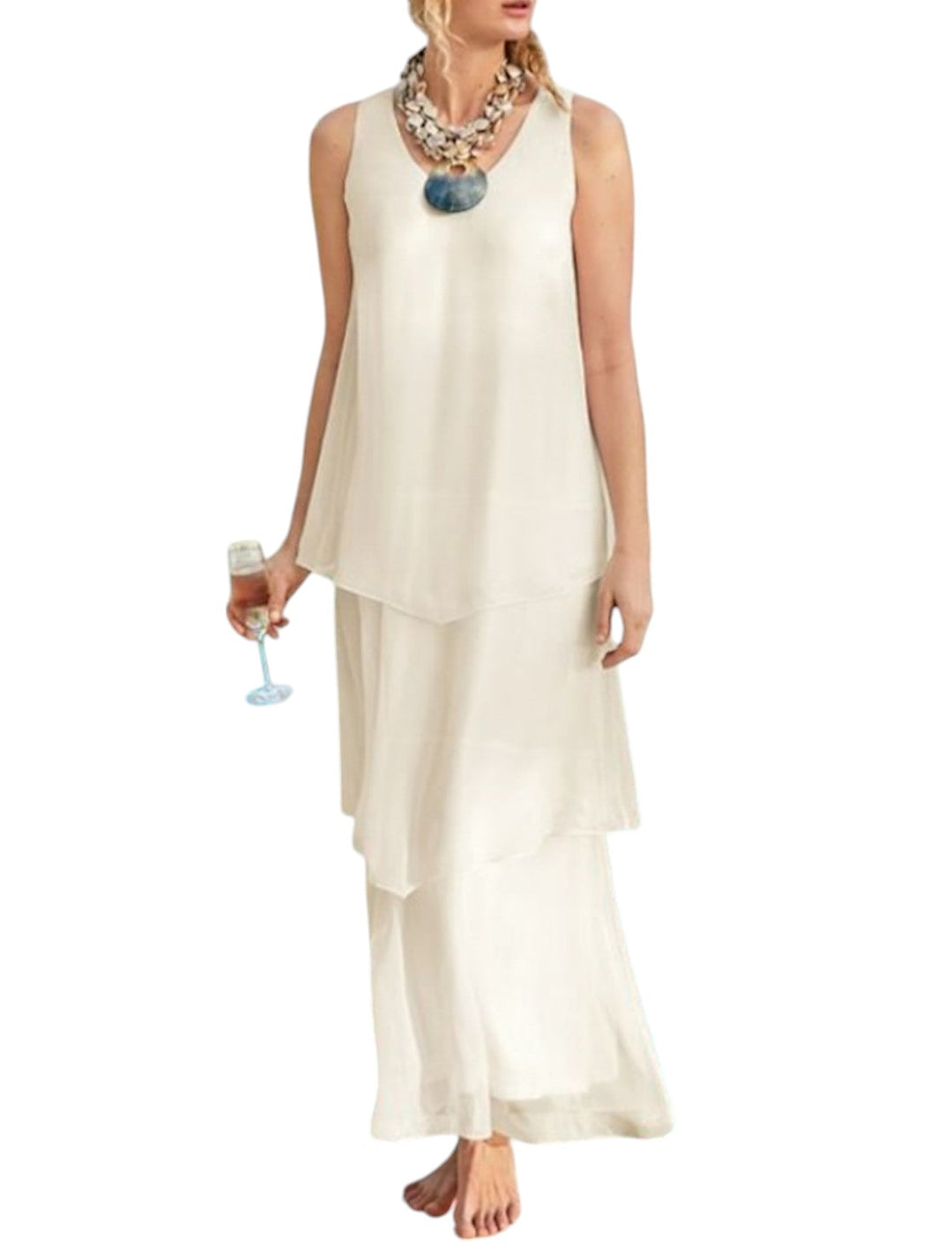 Variant image for Dames Lange Zomerjurk Elegante Flatterende Pasvorm - Lisa-1