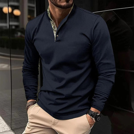 Alejandro - Heren casual overhemd met lange mouwen