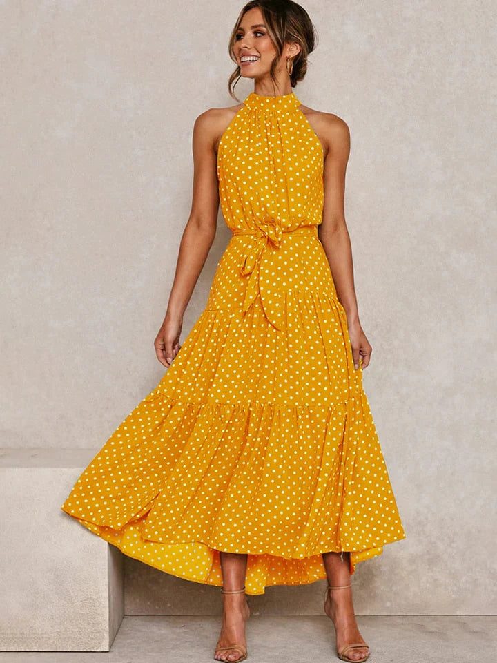 Dames Zomerjurk met Stippenprint Comfortabele Pasvorm - Emma-2